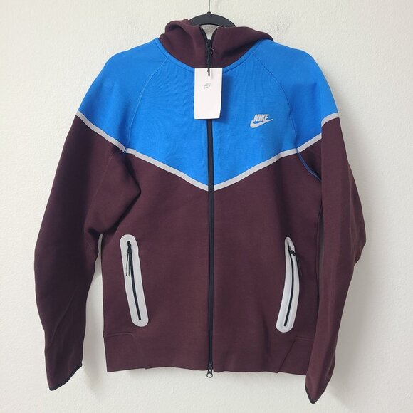 Nike Tech Fleece Windrunner Hoodie Sweater HQ3746-652 Size XXL Burgundy Crush